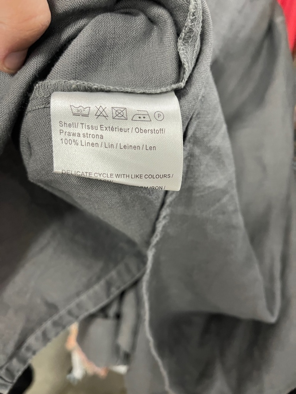 Women’s Made in Germany Linen Gray Button-Down Dress Size Small US 6 - Picture 3 of 3